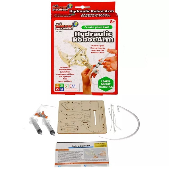 Build Your Own Hydraulic Robot Arm Kit for Kids - STEM Educational Toy for Schools & Home Learning Build Your Own Hydraulic Robot Arm Kit for Kids - STEM Educational Toy for Schools & Home Learning