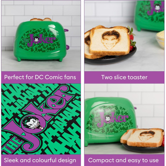 Uncanny Brands DC Comics The Joker Two-Slice Toaster