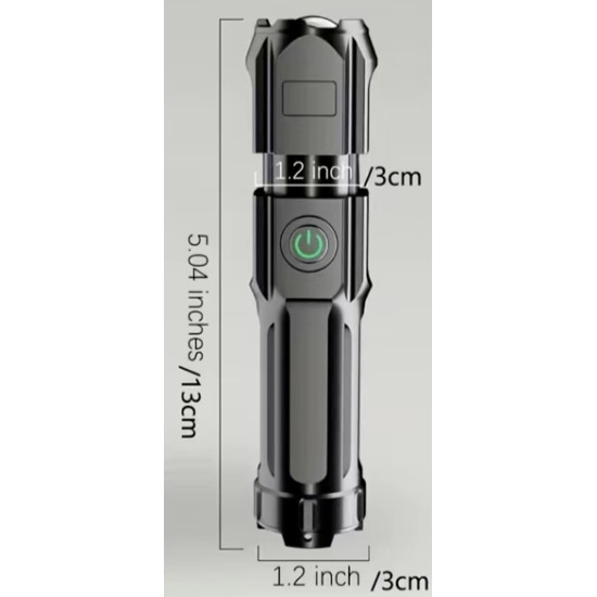 Telescopic LED Torch - Black Telescopic LED Torch - Black