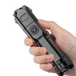 Telescopic LED Torch - Black