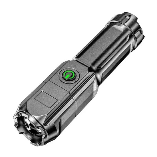 Telescopic LED Torch - Black