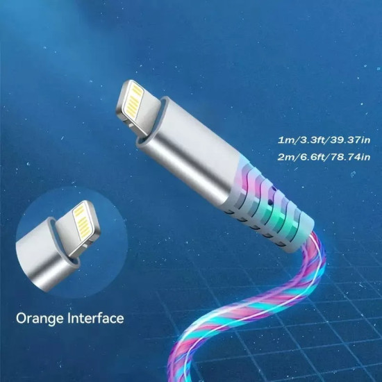 LED Light-Up USB Charger Cable for iPhone 14 13 12 11 Pro Max 2M Fast Charging Sync Cable LED Light-Up USB Charger Cable for iPhone 14 13 12 11 Pro Max 2M Fast Charging Sync Cable