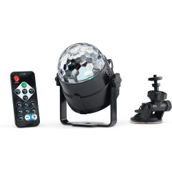Rotating Disco Ball LED Party Light with Remote - USB Powered DJ Light for Kids Parties & Events Rotating Disco Ball LED Party Light with Remote - USB Powered DJ Light for Kids Parties & Events