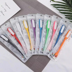 Flexible USB LED Reading Light - Bright Portable Silicone Lamp for Laptop, PC & Power Bank (Blue Colour)