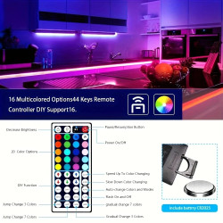 5m RGB LED Strip Lights - 44-Key Remote Control | 5050 Light Tape USB Powered 5m RGB LED Strip Lights - 44-Key Remote Control | 5050 Light Tape USB Powered