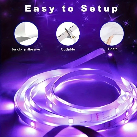 5m RGB LED Strip Lights - 44-Key Remote Control | 5050 Light Tape USB Powered 5m RGB LED Strip Lights - 44-Key Remote Control | 5050 Light Tape USB Powered