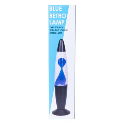 Chrome Lava Lamp - Blue