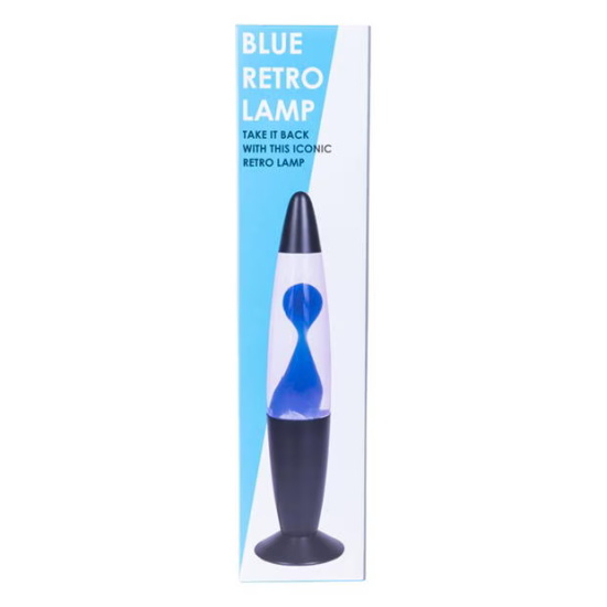 Chrome Lava Lamp - Blue
