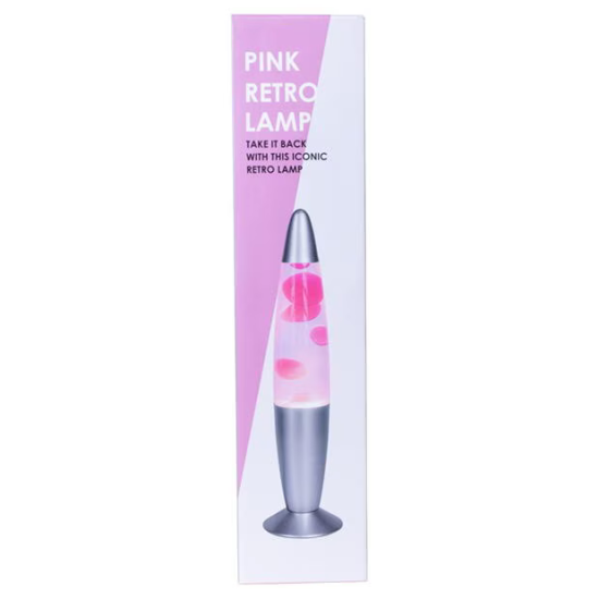 Chrome Lava Lamp - Pink 