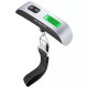 Digital Luggage Scale 50kg - Portable Travel Weighing Scale with Battery - Sleek Silver Design
