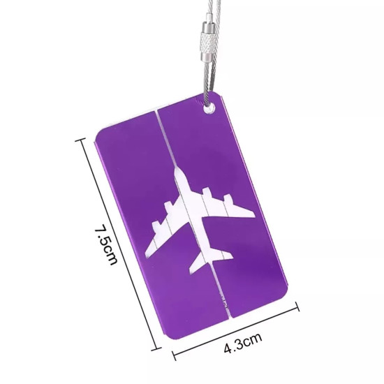 5-Pack Red Aluminium Luggage Tags | Durable Travel Bag Labels for Suitcases and Backpacks