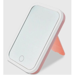 Travel Makeup Mirror with 3-Color LED Lighting USB Rechargeable Foldable Beauty Mirror
