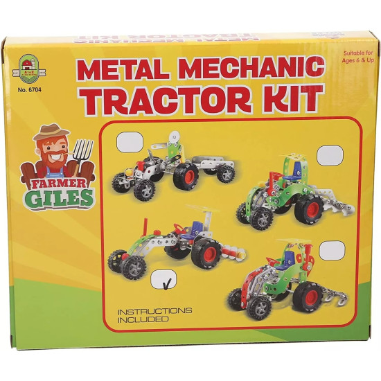 Farm Series Build Your Own Metal Tractor Kit - Construction Toy Set for Kids Aged 6+ Farm Series Build Your Own Metal Tractor Kit - Construction Toy Set for Kids Aged 6+