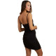Women's Black and Gold Glitter Cowl Neck Mini Dress - Size 6, Party Wear Women's Black and Gold Glitter Cowl Neck Mini Dress - Size 6, Party Wear