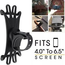 Universal Silicone Phone Holder for Bike, Pram, Trolley - Adjustable Grip for All Smartphones