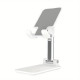 Height Adjustable Mobile Phone Stand - Universal Desktop Holder for iPhone, Xiaomi, Android - White
