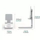 Height Adjustable Mobile Phone Stand - Universal Desktop Holder for iPhone, Xiaomi, Android - White