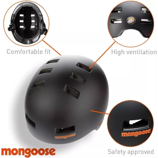 Mongoose Hardshell Helmet - Black