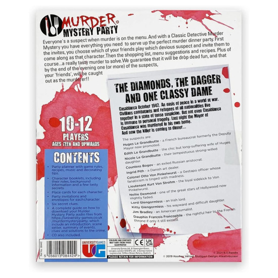 Murder Mystery Party Game - The Diamonds, The Dagger and One Classy Dame