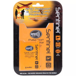 Sentinel RFID Blocking Passport Holder & Credit Card Sleeves - Anti-Skim Identity Theft Protection Set