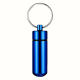 Aluminium Pill Box Keyring (Blue)