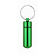 Aluminium Pill Box Keyring (Green)