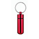 Aluminium Pill Box Keyring (Red)
