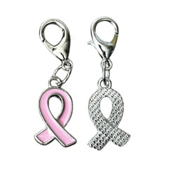 Pink Breast Cancer Awareness Bundle ( Bow Pen, Stickers & Charm) 