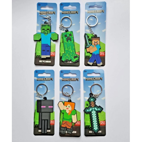 Officially Licensed Zombie Minecraft Keyring Officially Licensed Zombie Minecraft Keyring