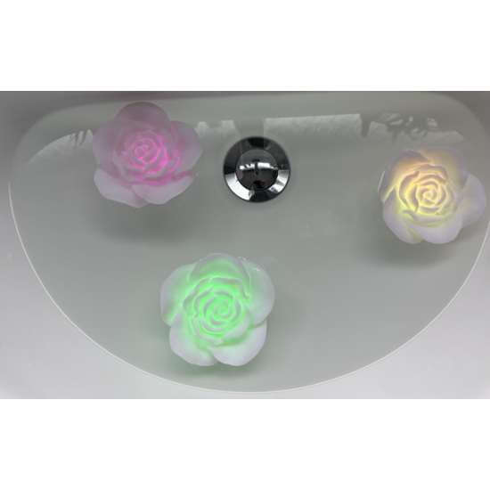Colour Changing Rose Bath Lights - Set of 3