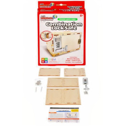 Build Your Own Safe Kit - STEM Science Learning Toy for Kids Aged 8+ | Wooden Lockbox Project