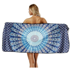 Sand-Free Beach Towel Wrap - Paisley Mandala 