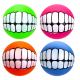 Smiley Teeth Dog Ball - Orange 