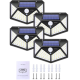 LED Solar Lights | Sensor Wall Lights -| Outdoor IP65 Waterproof Security Light 100 LEDs (4 Pack)