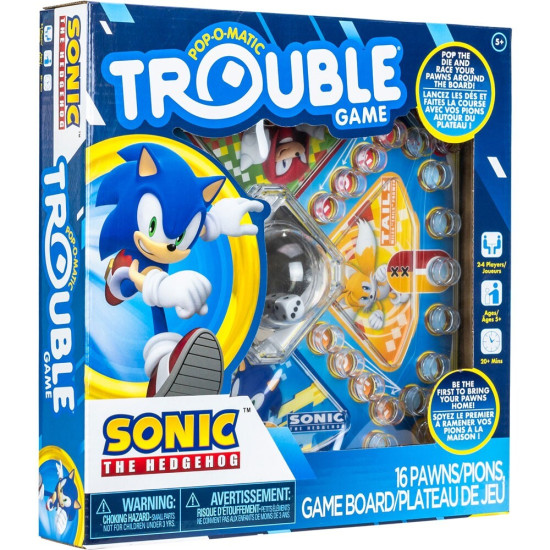 Sonic the Hedgehog Pop-O-Matic Trouble Board Game 