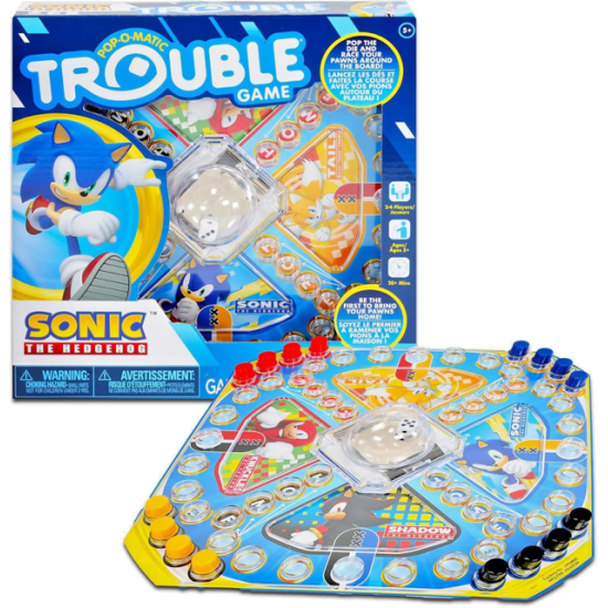 Sonic the Hedgehog Pop-O-Matic Trouble Board Game Sonic the Hedgehog Pop-O-Matic Trouble Board Game