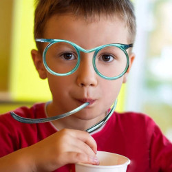 Reusable Silly Straw Glasses - Set of 4 Fun Eyeglass Drinking Straws for Kids and Adults Reusable Silly Straw Glasses - Set of 4 Fun Eyeglass Drinking Straws for Kids and Adults