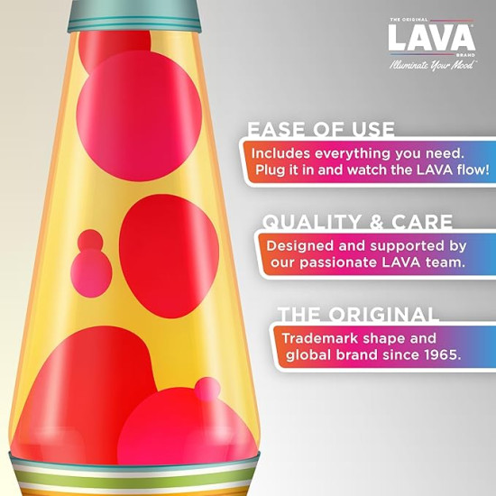 Striped Beach Umbrella Retro Lava Lamp