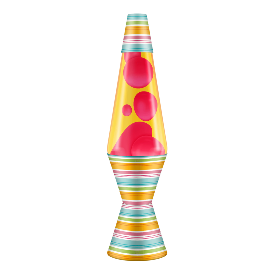 Striped Beach Umbrella Retro Lava Lamp