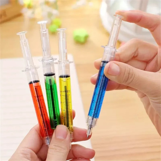 Syringe Pens Black Ink Medical Nurse Doctor Injection Novelty Pens - 4 Pack Syringe Pens Black Ink Medical Nurse Doctor Injection Novelty Pens - 4 Pack