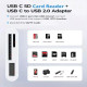USB-C to SD Card Reader Adapter - Type-C Card Reader for iPhone 15, iPad, MacBook Pro Air 13, Samsung Devices USB-C to SD Card Reader Adapter - Type-C Card Reader for iPhone 15, iPad, MacBook Pro Air 13, Samsung Devices