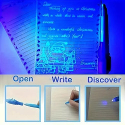 50-Pack Invisible Ink UV Spy Pens - Secret Message Magic Marker with Built-In UV Light - Pink, Red, Orange 50-Pack Invisible Ink UV Spy Pens - Secret Message Magic Marker with Built-In UV Light - Pink, Red, Orange
