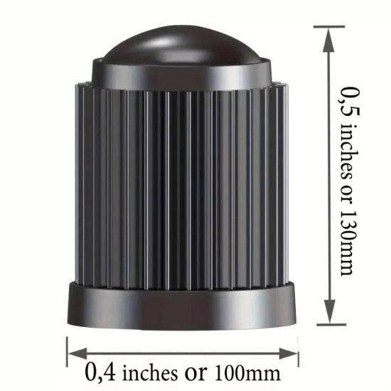 50pcs Universal Plastic Valve Dust Caps (Black) 50pcs Universal Plastic Valve Dust Caps (Black)