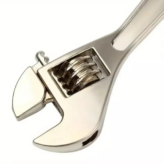 Mini Adjustable Wrench Keychain - Stainless Steel Portable Tool Keyring Gift for Men