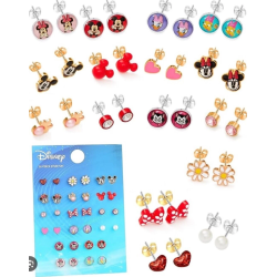 Disney Girls Earring Set - 16-Piece Mickey & Minnie Mouse Studs | Official Licensed Jewellery Disney Girls Earring Set - 16-Piece Mickey & Minnie Mouse Studs | Official Licensed Jewellery