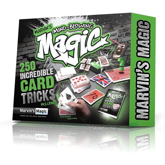 Marvin's Mind-Blowing Magic Set - 250 Card Tricks for Kids and Adults | Classic Illusions Kit with Props Marvin's Mind-Blowing Magic Set - 250 Card Tricks for Kids and Adults | Classic Illusions Kit with Props