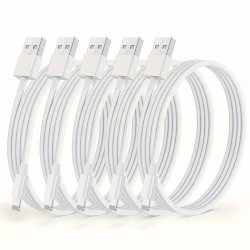 1m Cable Pack of 3 USB Charger Cable for iPhone 14, 13, 12, 11, XS, XR, X, 8, 7 - High-Speed Charging Lead 1m Cable Pack of 3 USB Charger Cable for iPhone 14, 13, 12, 11, XS, XR, X, 8, 7 - High-Speed Charging Lead