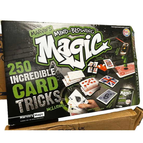 Marvin's Mind-Blowing Magic Set - 250 Card Tricks for Kids and Adults | Classic Illusions Kit with Props Marvin's Mind-Blowing Magic Set - 250 Card Tricks for Kids and Adults | Classic Illusions Kit with Props