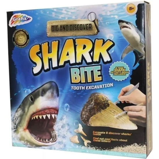 Grafix Dig and Discover Shark Tooth Excavation Kit - STEM Activity Gift for Kids Grafix Dig and Discover Shark Tooth Excavation Kit - STEM Activity Gift for Kids